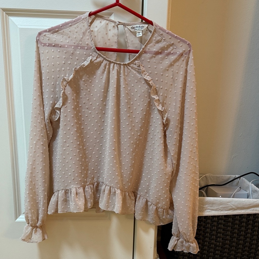 Pink Ruffle Blouse
